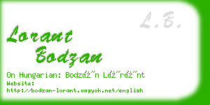 lorant bodzan business card